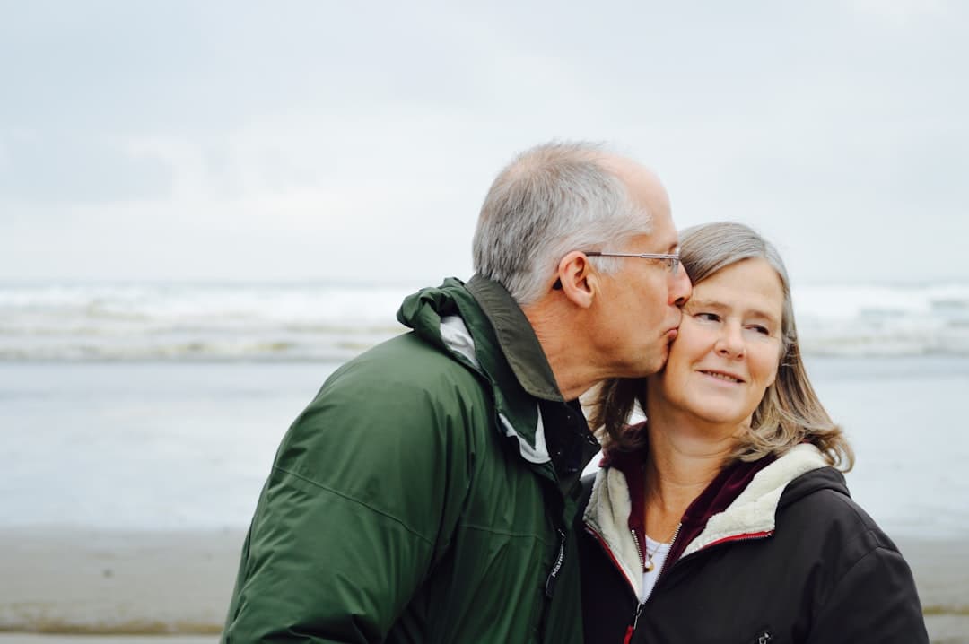 Senior couple reviewing Medicare plan options